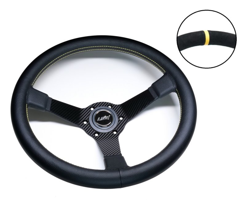 Luisi Mirage Carbon Sportlenkrad Leder schwarz geschüsselt & TÜV Prüfbericht
